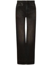 R13 - Straight-Leg Faded Effect Jeans - Lyst