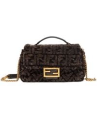 Fendi - Baguette Chain Midi Shoulder Bag - Lyst