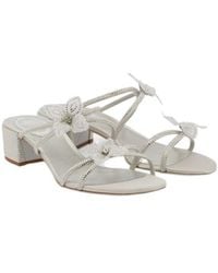 Rene Caovilla - Caterina Embellished Bow-Detail Sandals - Lyst