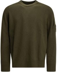 C.P. Company - Lens Sleeve Knitted Sweater - Lyst
