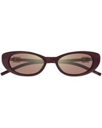 Gucci - Eyewear G String Oval Frame Sunglasses - Lyst