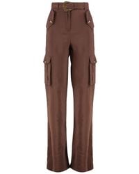 Versace Jeans Couture - Couture Crinkled-Finish Belted Cargo Pants - Lyst