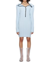 Y. Project - Ruffle-Collar Merino Mini Dress - Lyst