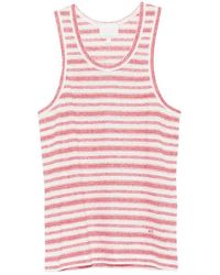 A.P.C. - Striped Tank Top - Lyst
