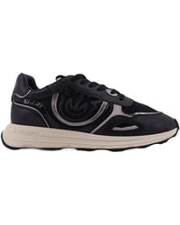 Pinko - Logo Patch Lace-Up Sneakers - Lyst