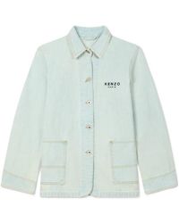 KENZO - 'Boke Flower' Embroidered Workwear Jacket - Lyst