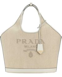Prada - Logo-Detailed Large Top Handle Bag - Lyst