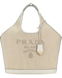 Prada - Logo-Detailed Large Top Handle Bag - Lyst