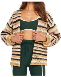 The Upside - Bohemia Mari Striped Crochet Cardigan - Lyst