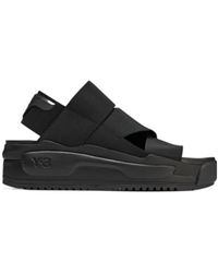 Y-3 - Logo Embossed Open-Toe Sandals - Lyst