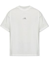 MM6 by Maison Margiela - Logo Patch Crewneck T-Shirt - Lyst