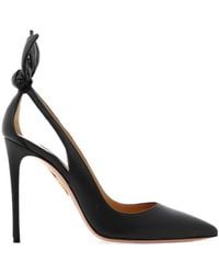 Aquazzura - Pointed Toe Bow Tie Pumps - Lyst