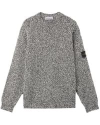 Stone Island - Logo Patch Knitted Sweater - Lyst