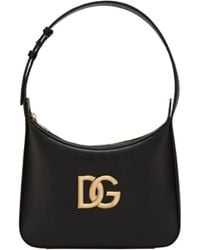 Dolce & Gabbana - Logo Plaque Shoulder Bag - Lyst