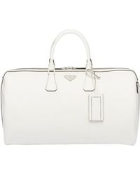 Prada - Saffiano Leather Travel Bag - Lyst
