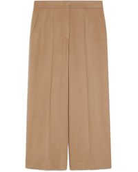 Max Mara - Studio Burano Cropped Wide Leg Trousers - Lyst