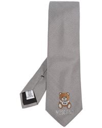Moschino - Embroidered Bear Tie - Lyst
