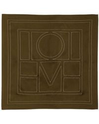 TOTEME - Monogram-Embroidered Silk Scarf - Lyst
