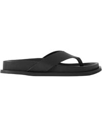 St. Agni - Thong Leather Flip Flops - Lyst