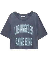 Anine Bing - Johnny Cropped T-Shirt - Lyst