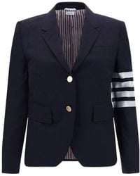 Thom Browne - Single-Breasted Stripe Detailed Blazer - Lyst