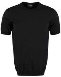 Giorgio Armani - Crewneck Short-Sleeved Knit Jumper - Lyst