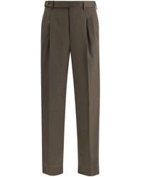 Brioni - Straight-Leg Pleated Tailored Trousers - Lyst
