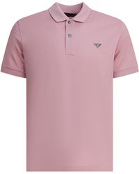 Prada - Triangle-Logo Short-Sleeved Polo Shirt - Lyst