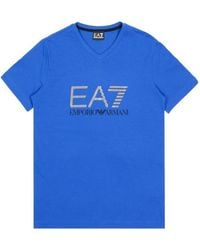 EA7 - Logo T-Shirt With Round Neck - Lyst
