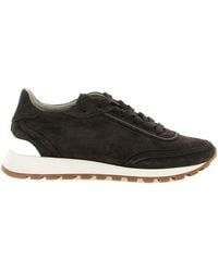 Brunello Cucinelli - Low Top Lace Up Sneakers - Lyst