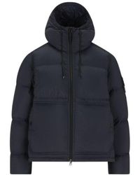 Stone Island - Drawstring Hooded Puffer Jacket - Lyst