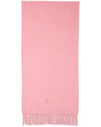 DIESEL - S-Imon-D-Long Logo Embroidered Fringed-Edge Scarf - Lyst