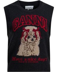 Ganni - Graphic Jumper - Lyst