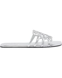 Loewe - Anagram Metallic Effect Slides - Lyst