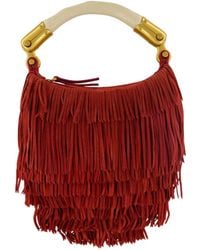 Balmain - Ebene Mini Fringed Clutch Bag - Lyst