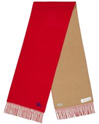 Burberry - Logo Embroidered Scarf - Lyst