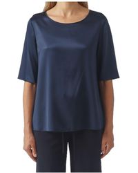 Max Mara - Segale Satin-Finish Short-Sleeve Top - Lyst
