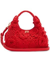 Ganni - Hobo Mini Crochet Shoulder Bag - Lyst