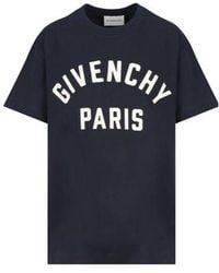 Givenchy - Paris Logo Zigzag Stitching T-Shirt - Lyst