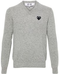 COMME DES GARÇONS PLAY - V-Neck Sweater - Lyst