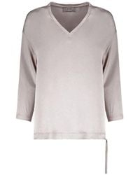 Herno - Drawstring V-Neck Blouse - Lyst
