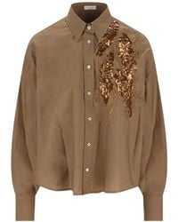Brunello Cucinelli - Shirt With Sequins - Lyst