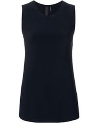 Norma Kamali - Sleeveless Round-Neck Top - Lyst
