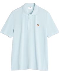 Maison Kitsuné - Maison Kitsuné Fox Head Patch Short-Sleeved Polo Shirt - Lyst