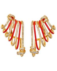 Fendi - Filo Embellished Earcuffs - Lyst
