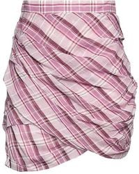 Isabel Marant - Plaid Print Midi Skirt - Lyst