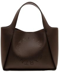Stella McCartney - Logo Perforated Shoulder Bag - Lyst