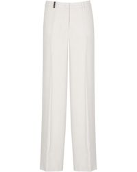 Peserico - Ribbed Wide-Leg Pants - Lyst