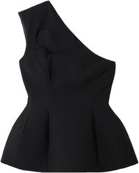 ROKSANDA - Vala Cut-Out Peplum Top - Lyst