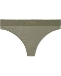 Tom Ford - Logo-Embroidered Thong - Lyst